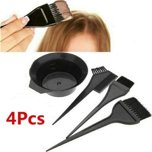 4Pcs/Set Professional Hair Dye Colouring Brush Comb Mixing Bowl Salon Barber Hairdressing Styling Tools