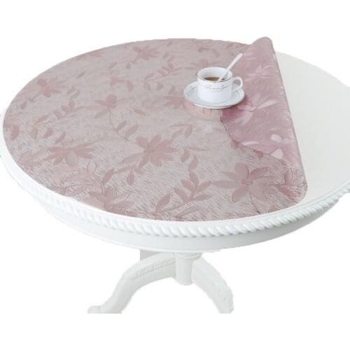 PVC Transparent Tablecloth Round Table Cover Protector Desk Pad Soft Glass Dining Top Table Cloth Plastic Mat 1.5mm Pad