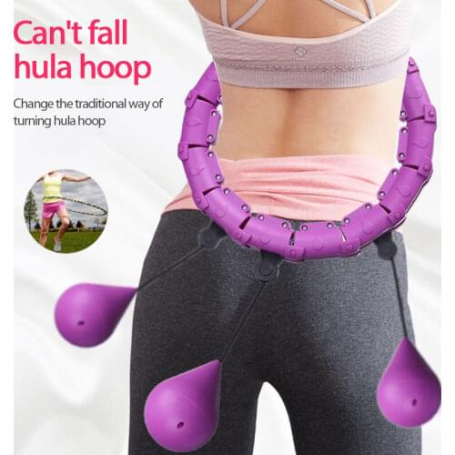 Adjustable Fitness Hoop Detachable 24 Sections Won't Fall Hoola Hoop Weight Loss Training Sport Exercise At Home Gym Equipment