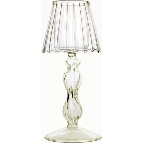 Glass Candle Holder for Home Decor Decorative Candle Holders Wedding Decorations Romantic Ornament Candlestick Holder