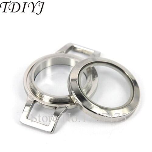 TDIYJ Hot Selling Stainless Steel 25mm Twist Plain Locket for Leather Locket Bracelet as Gifts for Friends 5pcs/lot