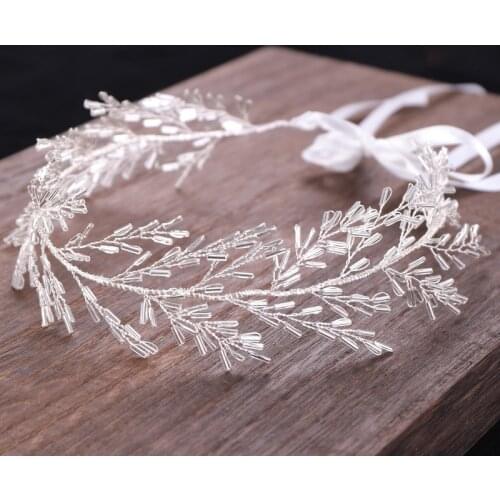 AiliBride Hair Vine Wedding Headband Tiara Crystal Bridal Headpiece Wedding Hair ornaments Tiara Hairband Women Hair Jewelry