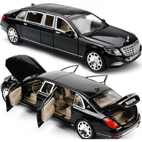 1/24 S600 Alloy Car Model Diecast Metal Material High Simulation Car Models 6 Door Opened Inertia Toys With Light For Children