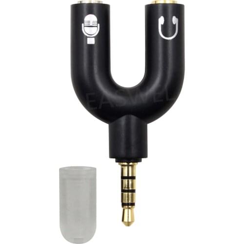 3.5mm Stereo Audio Y Splitter 2Female To 1 Male Cable Adapter For Samsung iPhone