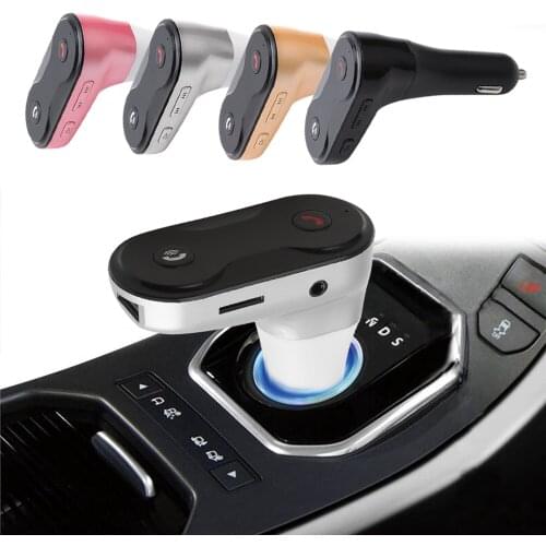 Wireless FM Transmitter Modulator Bluetooth Car Kit G7 Charger upgrade to C8 AUX Hands Free Music Mini MP3 Player Car Styling