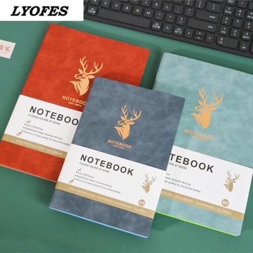 Sheepskin Notebook Thick Soft Leather Custom Creative PU Business Office Notepad Enterprise Can Print Logo Notebook and Journals