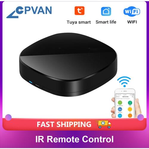 CPVAN 2PCS IR Remote Control Universal Smart Wifi Infrared Tuya APP Controller for TV DVD AC Works with Alexa Google Home