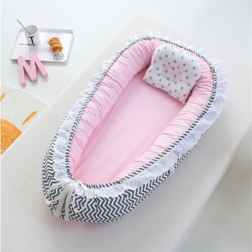 Baby Sleep Nest Bed Removable Newborn Protector Cushion Cotton Infant Bebe Crib Cradle Babies Cot Bassinet