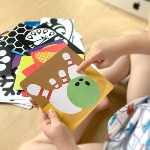 Baby Learning Card Toys For Early Educational Visual Montessori Excitation Cognition Card For Kids Flash Education Learning