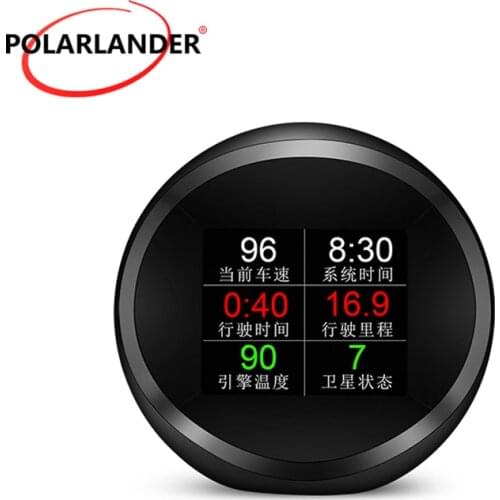 Color Screen Display The Dates Safety OBD2 OBD2 GPS dual system Car Smart Digital Meter Round Hot Selling P11 HUD Head-up