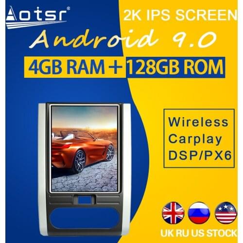 128GB ROM For NISSAN X-TRAIL Qashqai Rogue 2007 - 2014 Android 9.0 Tesla Style PX6 Carplay Car GPS Navigation Multimedia Player