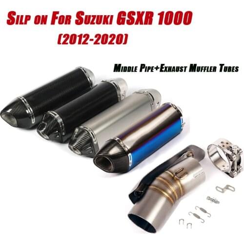 For Suzuki GSX-R1000 GSXR1000 2012 2013 2014 2015 2016 2017 2018 2019 2020 Motorcycle Middle Pipe With Tail Exhaust Muffler Tube