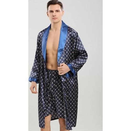 Navy Blue Men Winter Robe Lovers Warm Thick Kimono Gown Male Flannel Coral Sleepwear Nightgown Home Clothing Bathrobe Gown