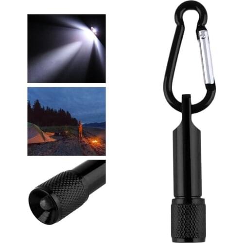 Mini Pocket LED Light Keychain Flashlight Outdoor Waterproof Portable Camping Lamp Lantern Use Button Battery Torch Flashlight