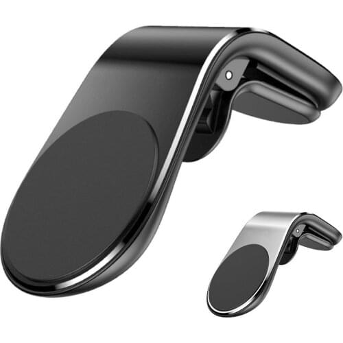Magnetic Car Phone Holder Stand For Your Mobile Phone in Car Support L-Type Car Air Vent Phone Stand Holder For iPhone 11Pro Max