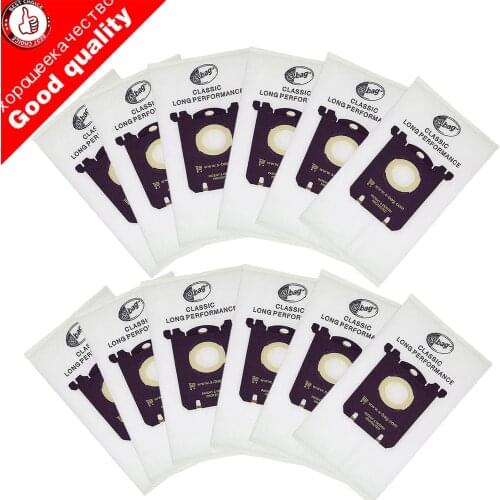 12pcs Dust Bag Vacuum Cleaner bag S bag For Philips Electrolux FC8202 FC8204 FC9087 FC9088 HR8354 HR8360 HR8378 HR8426 HR8514