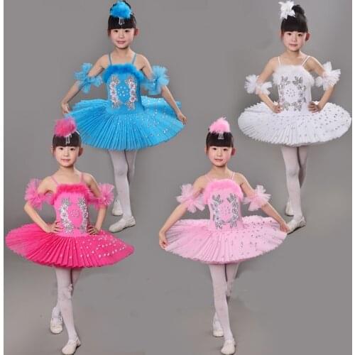 Multicolor Child Ballet Dance Dress Girl Swan Costume Feather Kids Ballet Dance Costume Stage Professional Ballet Tutu Dress 89
