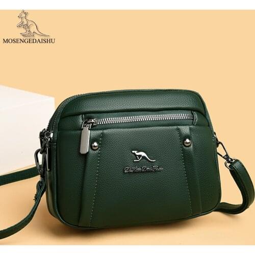 Fashion Solid Color Crossbody Bags for Women 2021 Quality Leather Rivet Shoulder Messenger Bags Female Small Handbag and Purse