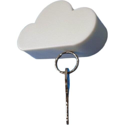 Novelty Home Storage Magnetic Keyholder White Cloud Shape Magnets Key Holder Home Decor Gift