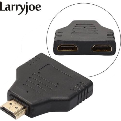 Larryjoe New 1080P HDMI-compatible Port Male to 2 Female 1 In 2 Out Splitter Cable Adapter Converter