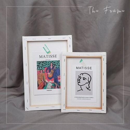 2 Pieces Oil Painting Frame Photo Stand Picture Holder Home Decoration Background Photography Props