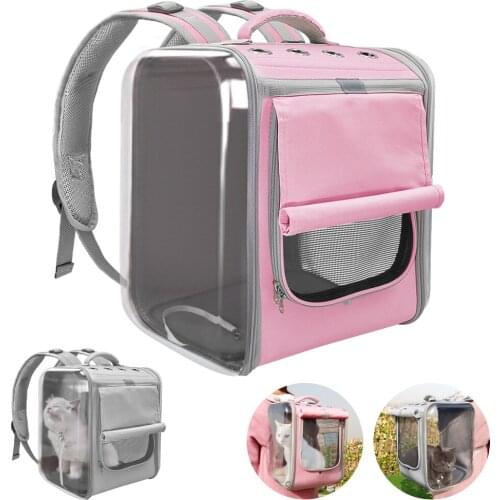 Pet Cat Carrier Backpack Breathable Cat Travel Outdoor Shoulder Bag For Small Dogs Cats Portable Packaging Carrying Pet Supplies