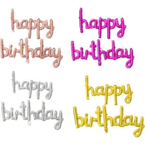 Siamese Lowercase HAPPY BIRTHDAY Birthday Set Sluminum Film Balloon Party Hotel Room Layout Balloons