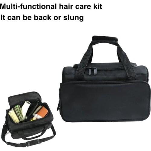 Beauty salon multi-functional kit Hair stylist professional scissors bag black satchel