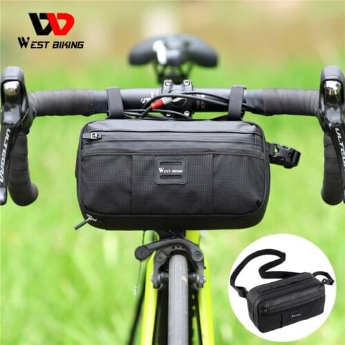 WEST BIKING Multifunction Bicycle Handlebar Bag Shoulder Waist Cycling Frame Bag Large Capacity MTB Road Bike Accessories