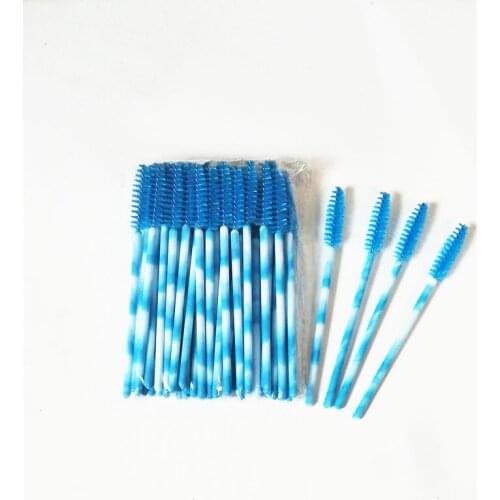10.5cm special nylon 50pcs/bag eyelash brush applicator disposable cosmetic brushes mascara wands for makeup
