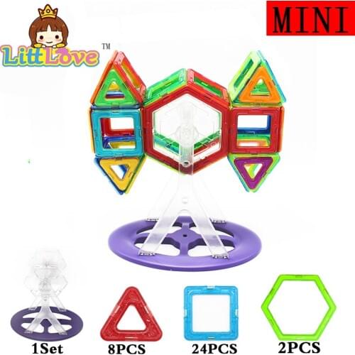 35pcs Mini Size Magnetic Building Blocks Ferris Wheel Brick Designer Enlighten Bricks Toys For Children Best Gifts
