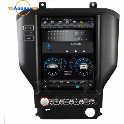 2 din android car radio multimedia player for Ford Mustang 2014-2018 car stereo autoradio player HD screen Tesla style head unit