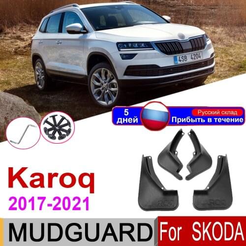 Car Mudflaps For Skoda Karoq 2019 2018 2017 Front Rear Fender Mud Guard Flap Splash Flaps Mudguards Accessories Mudguard