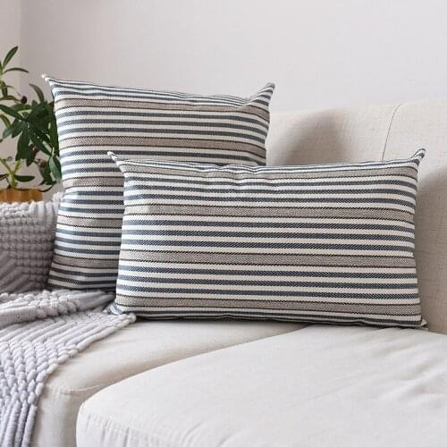 Japanese Creative Stripped Cushion Covers 45x45cm/30x50cm Decorative Pillow Cases Bedroom Sofa Living Room Decoration Cojines