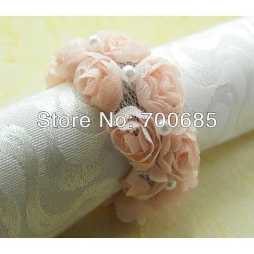 Rose napkin ring for wedding , napkin holder wedding