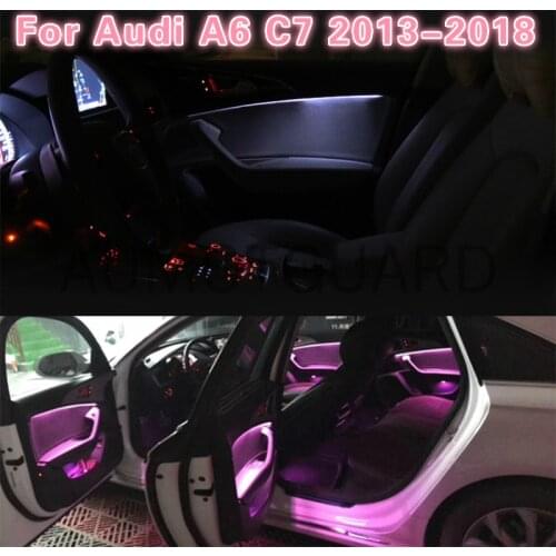 Interior Atmosphere Light For Audi A6 C7 2013-2018 LED Ambient Light Door Footwell Light Original MMI Control