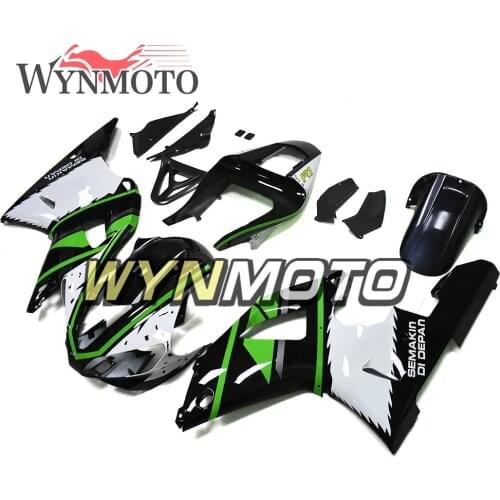 Green Black and White Fairings Kit For Yamaha YZF1000 R1 Year 2000 2001 00 01 Injection ABS Plastics Bodywork Kit