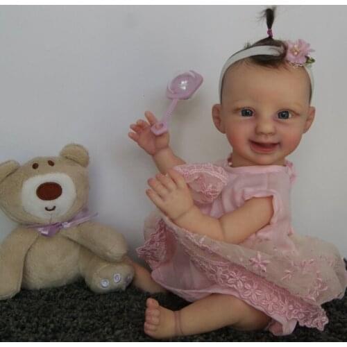 ADFO Reborn Kits 17 Inches Darren Sleeping Baby Vinyl Dolls DIY Blank Unpainted Unassemble Parts Kits Gifts LOL Collectibles