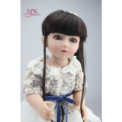 NPK BJD 18'' 45CM Sweet Girl Doll Reborn Baby Dolls Full Handmade Full Vinyl Baby Toys Best Girls Gift DIY Bjd Doll