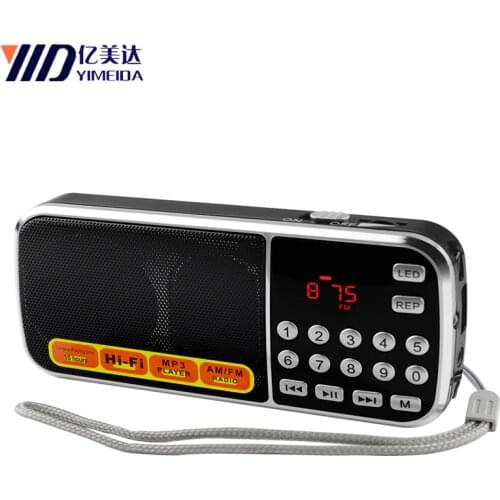 L-088 FM Radio Wireless MP3 FM dab Radio radyo Speaker Portable Stereo Rechargeable Bluetooth Radio with LCD Display Supports TF