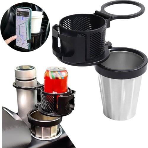 Multifunctional 3-in-1 Car Cup Holder With Phone Holder Bottle Storage Organizer Water Cup Holder Universal Car Truck Bottle