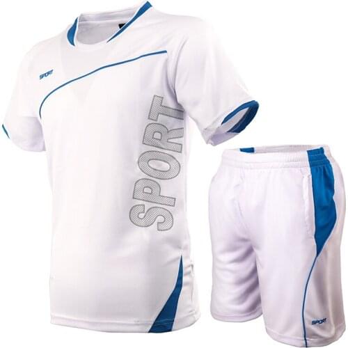 2Pcs/Set Mens GymFitnessBadminton Sportswear Running Jogging Workout Clothes ComfortableAnd Breathable SportsSuit 2021 Summer