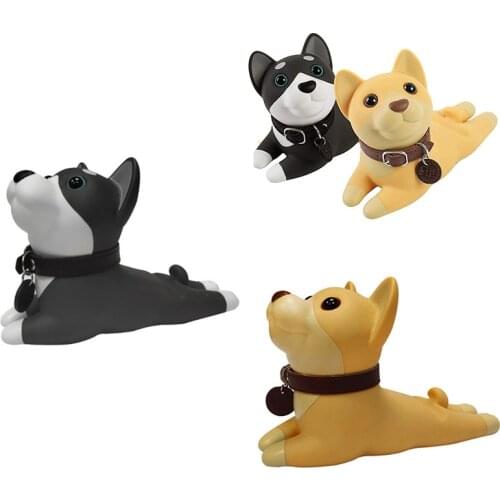 Cute Animal Dog Cell Phone Stand for Desk, Angle Adjustable Desk Phone Holder, Gift Puppy Desktop Accessories