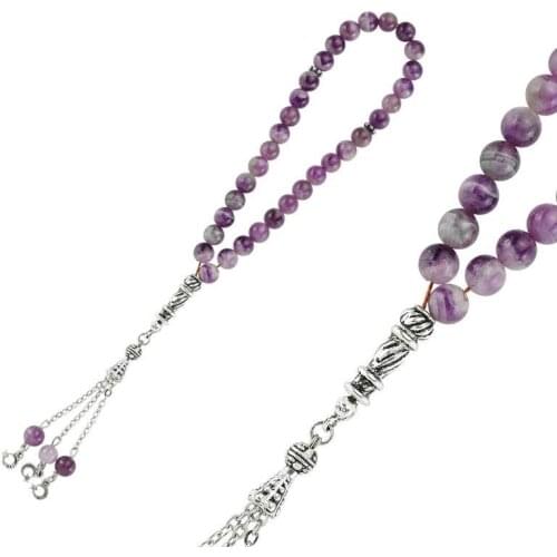 Natural Amethyst Stone Rosery