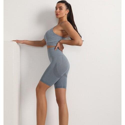 Europe and the United States New Seamless Yoga Clothing Suit Womens Sports Bra Breathable Quick-Drying Shorts Tight-Fit