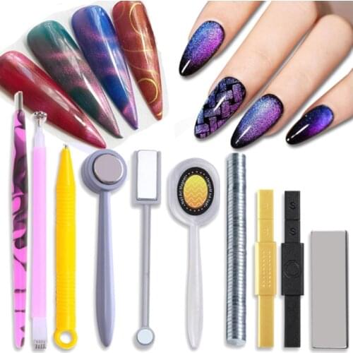 New Cats Eye Magnet Nail Tool Nail Polish Glue Special Fancy Multifunctional Powerful Nail Cat Eye Magnet Pen Magnet Stick