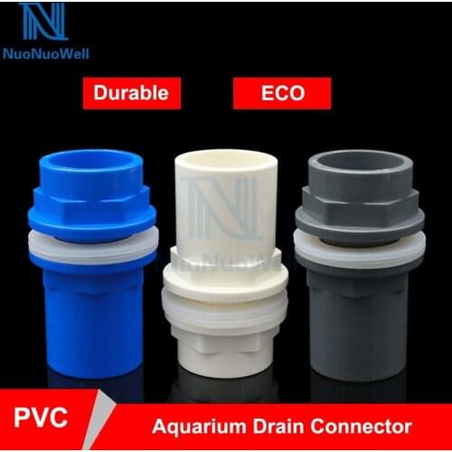 NuoNuoWell 20 25 32MM Fish Tank Water Joint PVC Socket Connectors Aquarium Accessories Upgrade Silicone Gasket