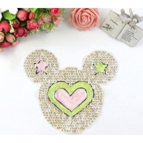 Clothes Embroidery Patches Sewing Sequin Patch Motif Applique Paillettes Brand Patch DIY Garment