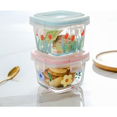 Food packaging sealed box glass bottle cover portabholle housed fresh keeping box grade jam box sugar container cracker jars