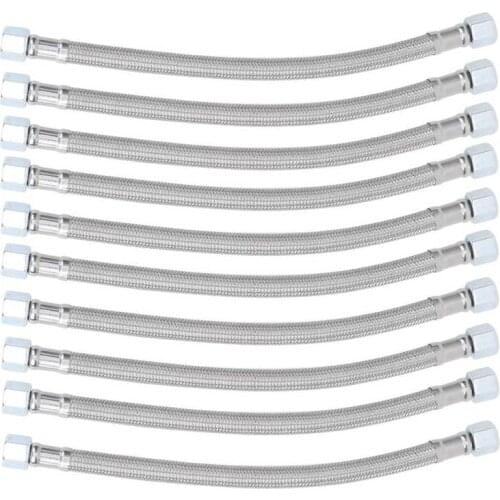 Air Hose 14 x 1.5mm Flexible Metal Hose Cast Steel Hose Cast Steel Braid Oil free 28cm / 11in for Air Compression Machine